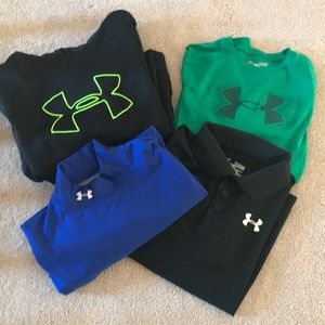 Boys Under Armour Shirt and Hoodie Lot Large